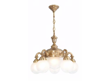 PAPA I - Handmade brass chandelier by Patinas Lighting - view 2